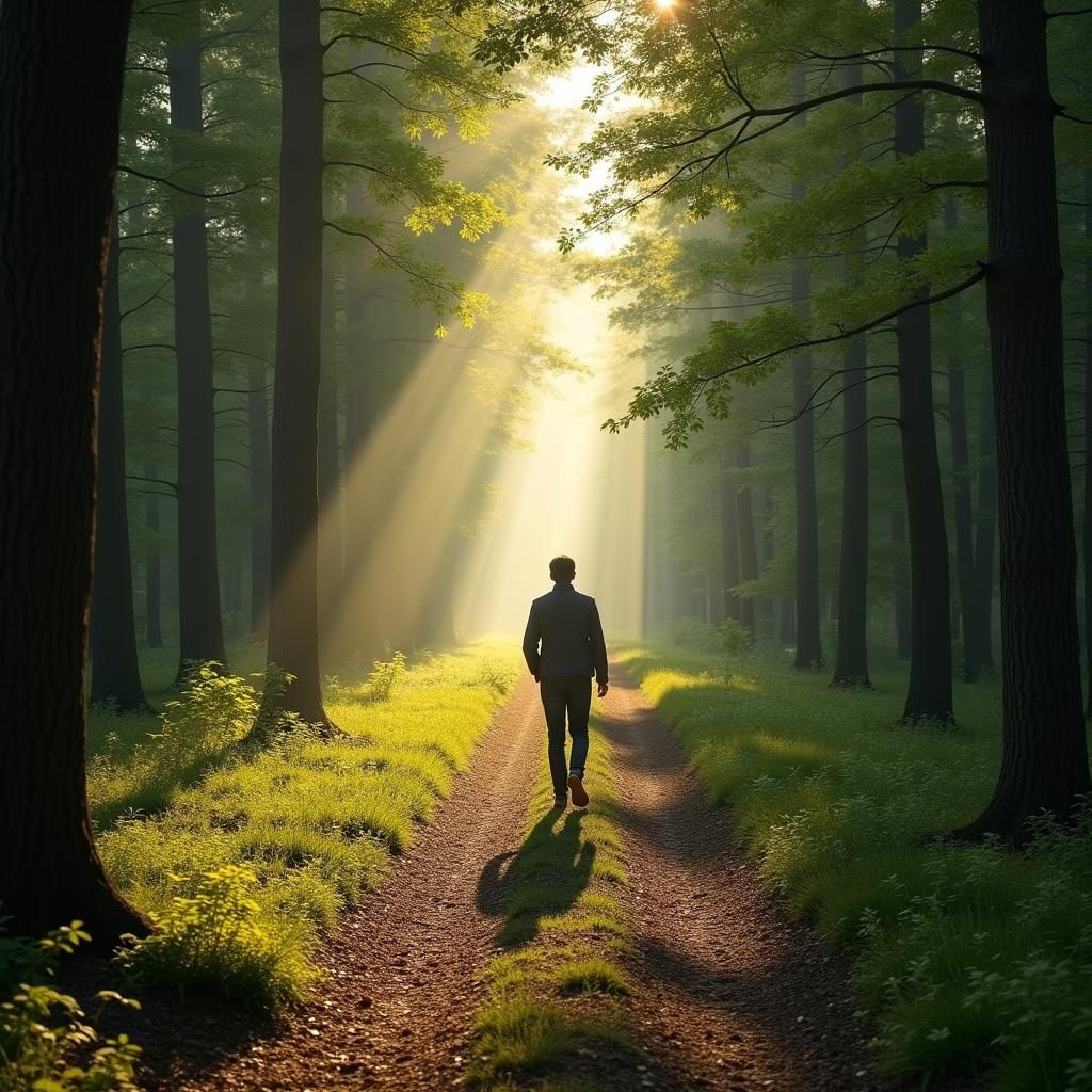 Scenic walking path representing our philosophy